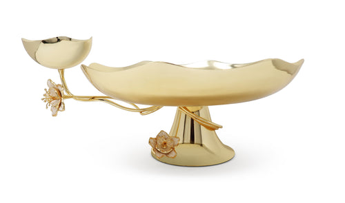 Metal Cake Stand on Gold Base, 12