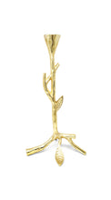Load image into Gallery viewer, Gold Taper Candle Holder with Branch Design, 2 sizes