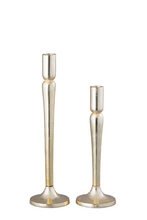 Load image into Gallery viewer, Simple Gold Taper Candle Holder, 2 sizes