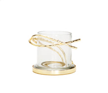 Load image into Gallery viewer, Glass Dome Holder with Gold Twig Design (can keep matches)