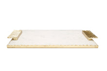 Load image into Gallery viewer, 16&quot; Gold Marble Challah Tray with Decorative