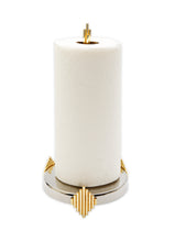 Load image into Gallery viewer, Paper Towel Holder with Gold Symmetrical Design
