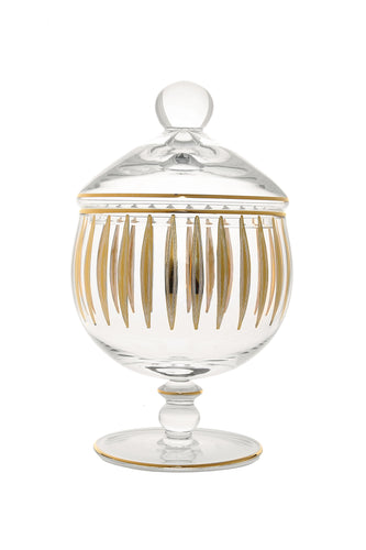 Jar with Striped Gold Design
