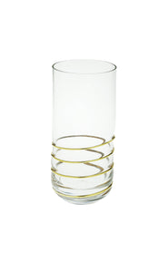 Set of 6 Tumblers with Swirl Gold design