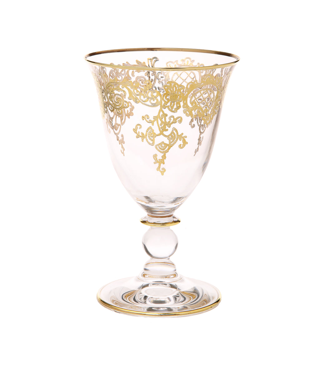 Atlanta Champagne Glasses, 24K Gold, Set of 6