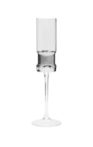 Set of 6 Flute Glasses with Band Design