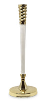 Load image into Gallery viewer, White And Gold Taper Candle Holder, 15&quot;H