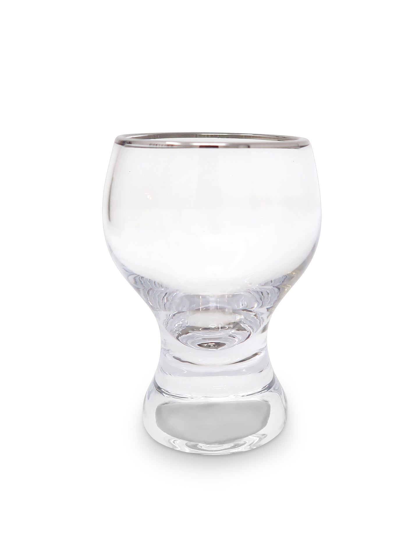 Set of 6 Liquor Glasses with Gold Stem and Rim