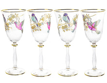 Load image into Gallery viewer, Set of 4 Glasses with Bird Design