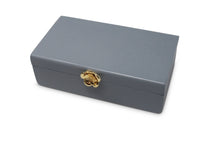 Load image into Gallery viewer, Grey Wood Decorative Box with Gold Flower Opener