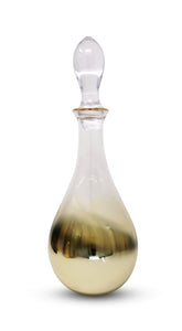 Wine Decanter with Gold Ombre Design, 10"H