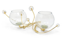 Load image into Gallery viewer, 2 Bowl Branch Centerpiece with Ball Design - 12.6&quot;