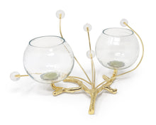 Load image into Gallery viewer, 2 Bowl Branch Centerpiece with Ball Design - 12.6&quot;