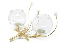 Load image into Gallery viewer, 2 Bowl Branch Centerpiece with Ball Design - 12.6&quot;