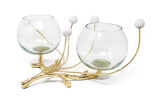 Load image into Gallery viewer, 2 Bowl Branch Centerpiece with Ball Design - 12.6&quot;