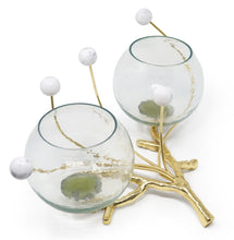 Load image into Gallery viewer, 2 Bowl Branch Centerpiece with Ball Design - 12.6&quot;