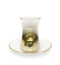 Load image into Gallery viewer, Tea Set of 6 with Gold Ombre Design, 3.9 oz