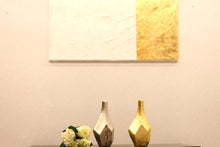 Load image into Gallery viewer, Gold Dimensional Centerpiece Vase Raw Finish