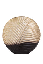 Load image into Gallery viewer, Two Tone Gold/Brown Round Vase