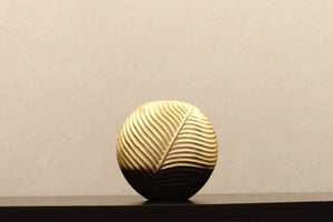 Two Tone Gold/Brown Round Vase