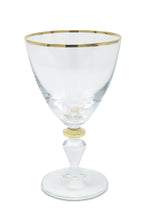 Load image into Gallery viewer, Set of 6 Water Glasses with Gold Accents