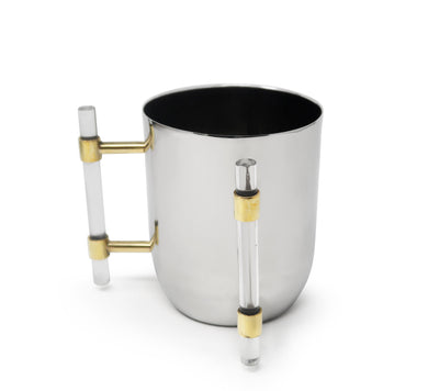 Stainless Steel Wash Cup with Acrylic Handles