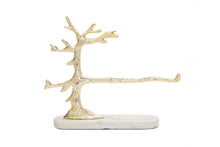 Load image into Gallery viewer, Gold Tree Design Paper Towel Holder On Marble Base