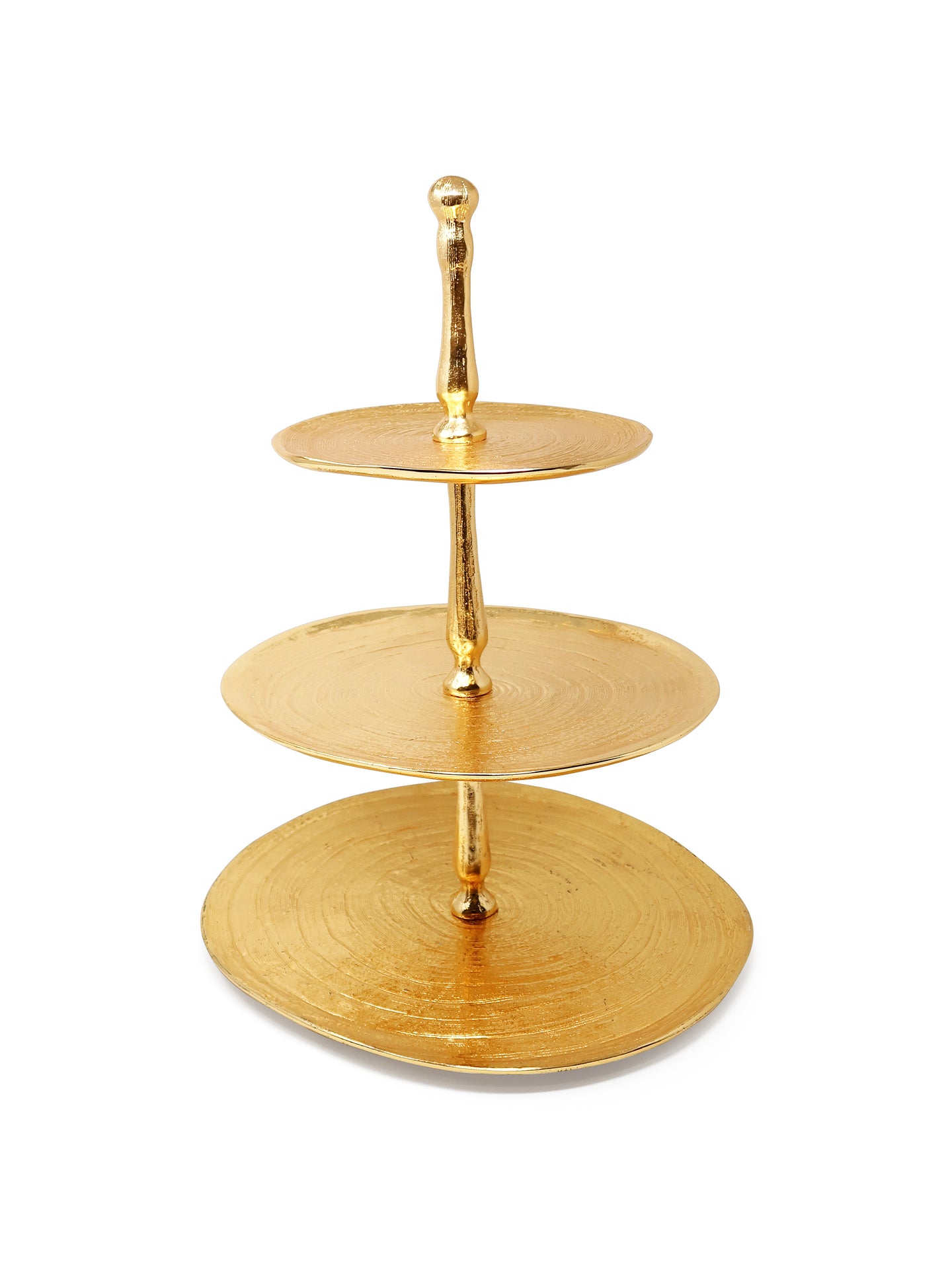 3 Tiered Gold Centerpiece