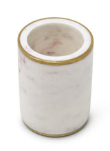 Load image into Gallery viewer, White Marble Cup with Gold Rim