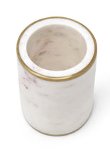 Load image into Gallery viewer, White Marble Cup with Gold Rim