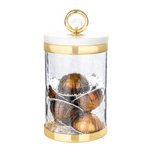 Load image into Gallery viewer, Canister with Marble Lid and Clear Ball Knob (3 Size Options)