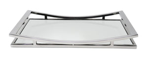 Rectangle Mirror Tray with Silver Walls (2 sizes)