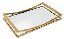 Load image into Gallery viewer, Rectangle Mirror Tray with Silver Walls (2 sizes)