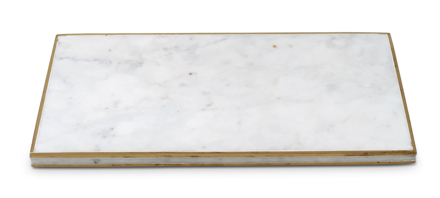 Marble Tray with Gold Trim