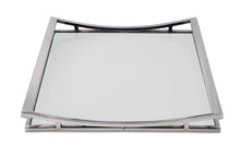 Load image into Gallery viewer, Square Mirror Tray with Silver Walls