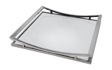 Load image into Gallery viewer, Square Mirror Tray with Silver Walls