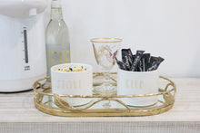 Load image into Gallery viewer, Oval Shaped Mirror Tray With Gold Leaf Design - 16&quot;L X 10.75&quot;W X 2&quot;H