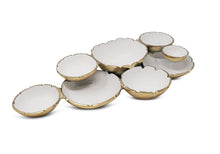 Load image into Gallery viewer, Multiple Cluster Bowl White and Gold