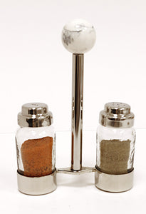 Salt and Pepper Shaker with Ball Detail- 5"L