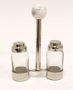 Salt and Pepper Shaker with Ball Detail- 5"L