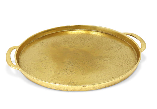 Gold Circular Serving Tray, 14.25