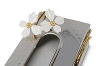 Load image into Gallery viewer, Gold Tissue Box with Jewel Flower Design