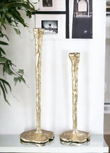 Load image into Gallery viewer, Gold Natural Taper Candle Holder, 2 sizes