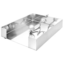 Load image into Gallery viewer, Tissue Holder Silver with Ball Legs - 9"L