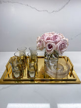 Load image into Gallery viewer, Tea Set of 6 with Gold Ombre Design, 3.9 oz