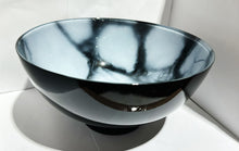 Load image into Gallery viewer, 10.5&quot; Black and Gold Marbleized Footed Bowl