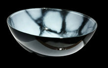 Load image into Gallery viewer, 10.5&quot; Black and Gold Marbleized Footed Bowl