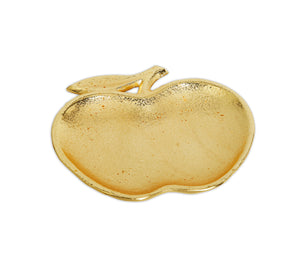 Gold Apple Dish - 5"L