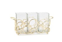Load image into Gallery viewer, Cutlery Holder Gold Loop Design