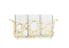 Load image into Gallery viewer, Cutlery Holder Gold Loop Design